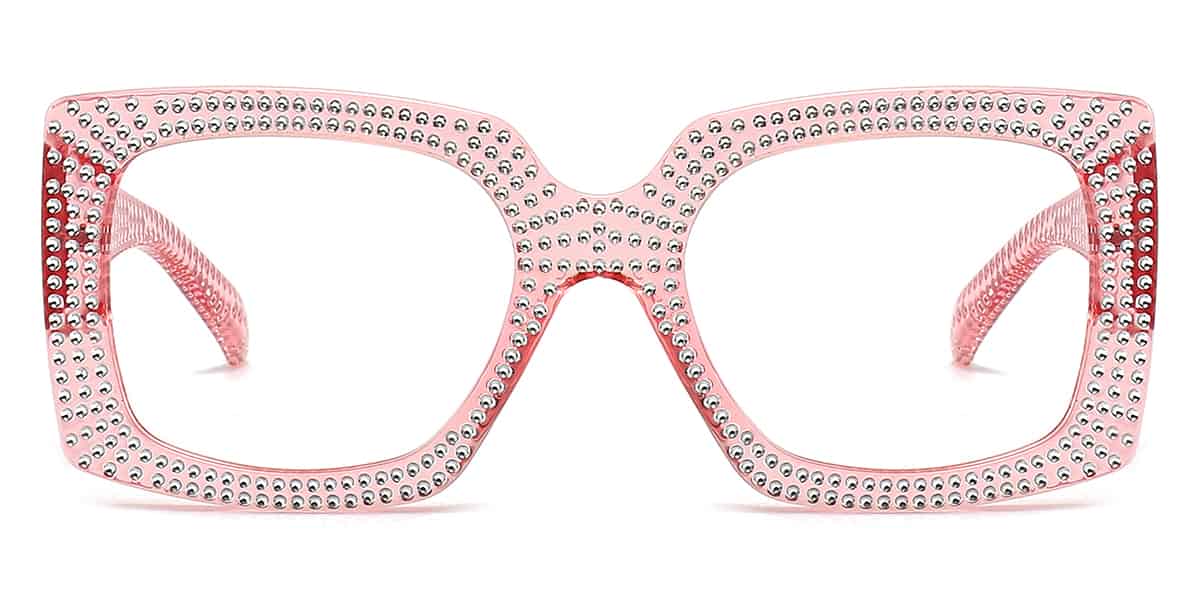 Pink - Square Glasses - Bailey