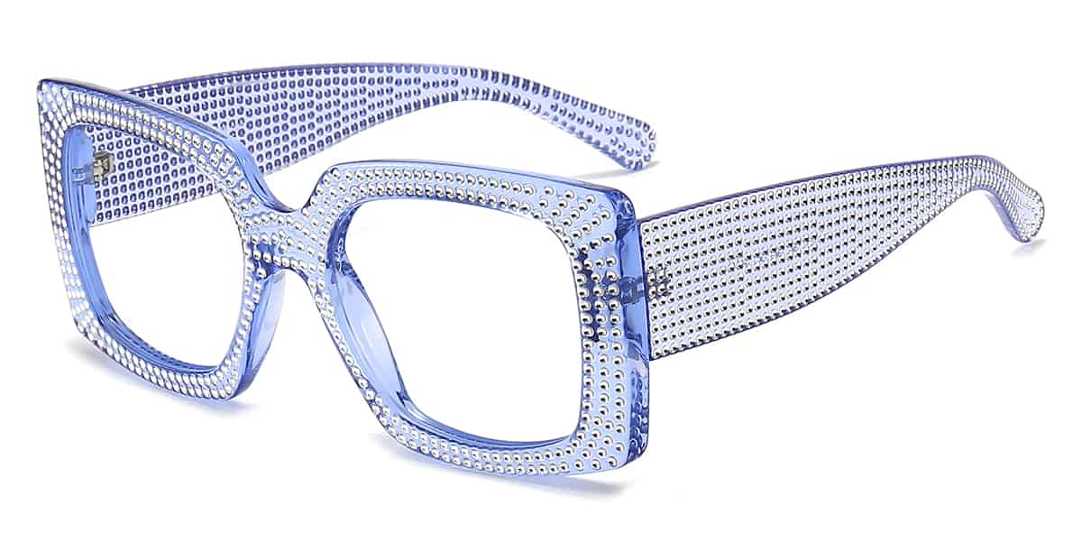 Blue - Square Glasses - Bailey