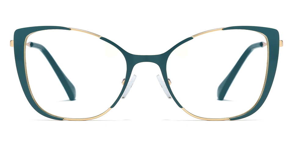 Gold Green Aiyana - Square Glasses