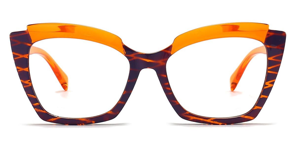 Orange Purple - Cat eye Glasses - Isaiah