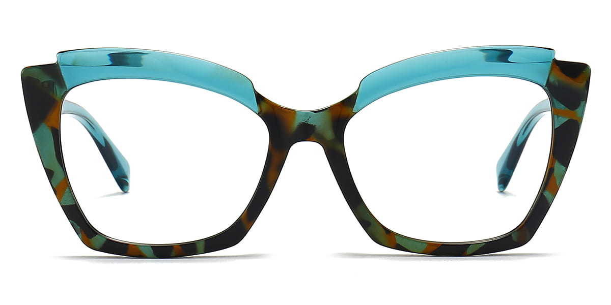 Teal Green Tortoiseshell Isaiah - Cat Eye Glasses