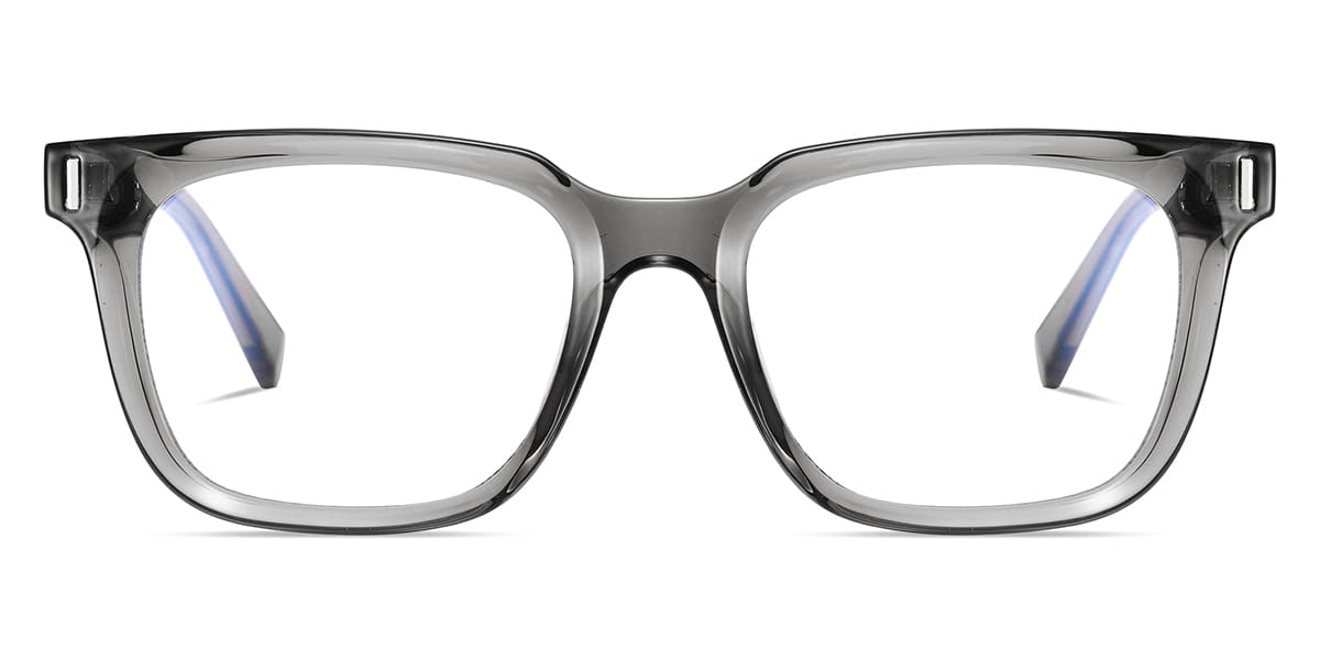 Grey - Rectangle Glasses - Everly
