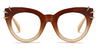 Gradient Brown Maya - Cat Eye Glasses
