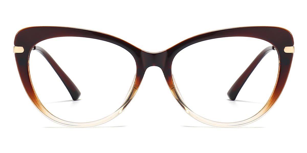 Tawny Clear Elena - Cat eye Clip-On Sunglasses