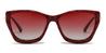 Red Isaac - Cat Eye Clip-On Sunglasses