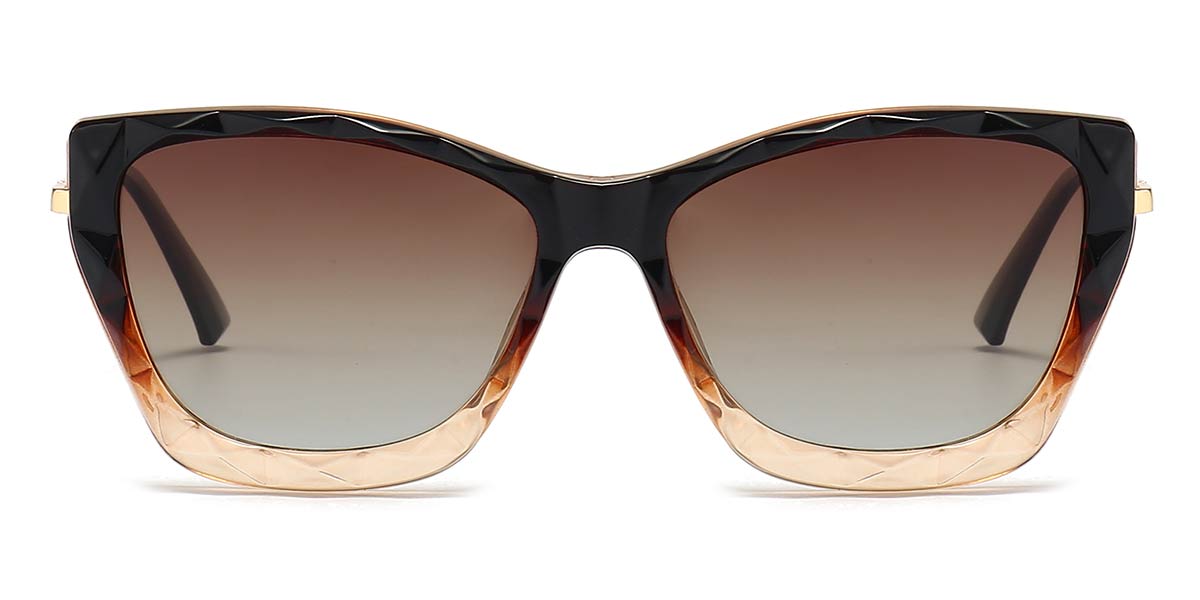 Tawny Clear - Cat eye Clip-On Sunglasses - Isaac
