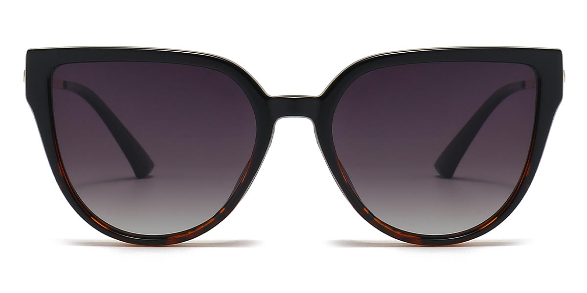 Black Tortoiseshell - Cat eye Clip-On Sunglasses - Willow