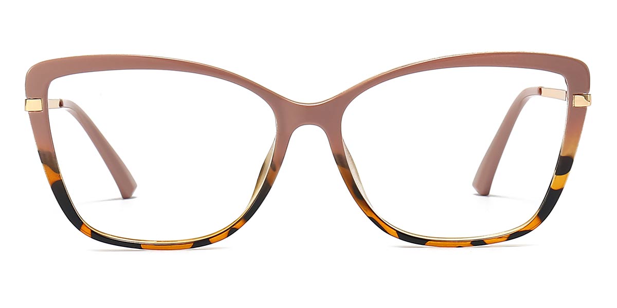 Khaki Tortoiseshell Zoe - Cat eye Clip-On Sunglasses