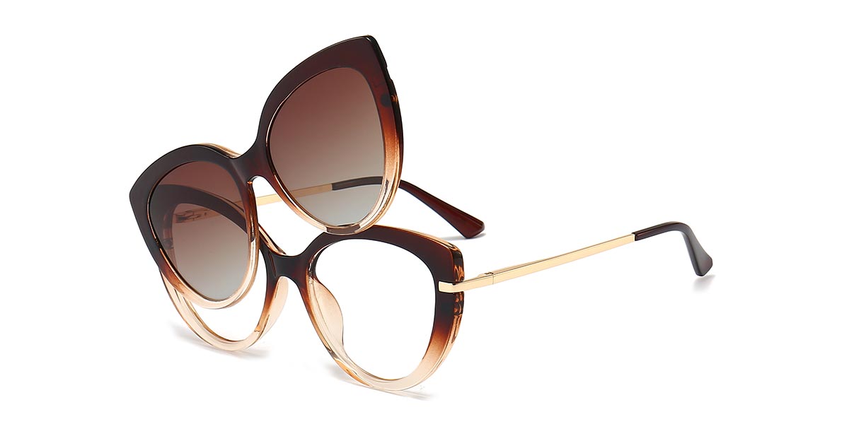 Tawny Clear Wenczeslaw - Cat eye Clip-On Sunglasses