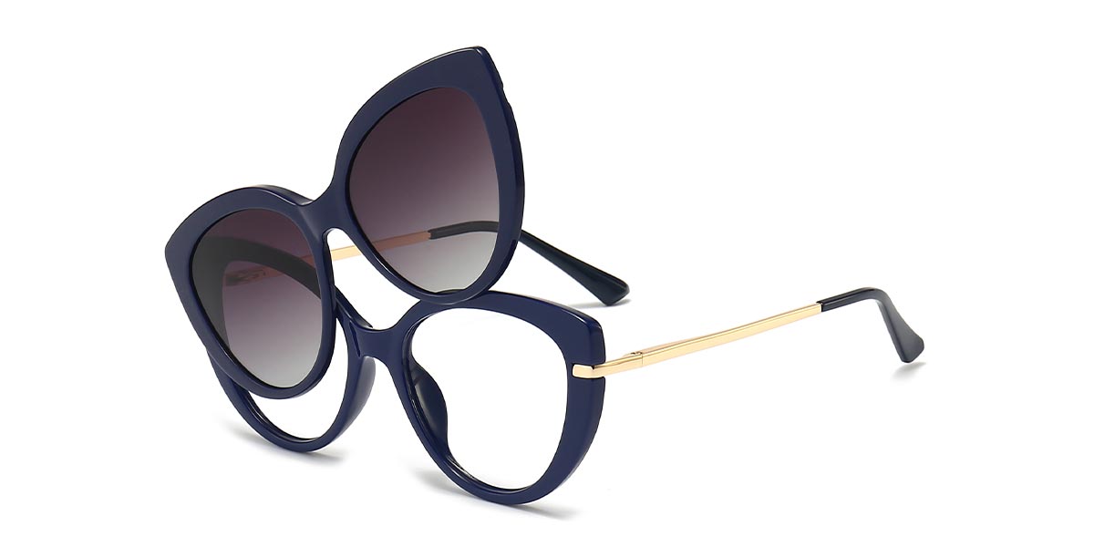 Blue Wenczeslaw - Cat eye Clip-On Sunglasses