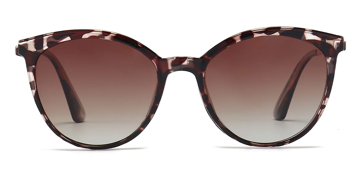 Tortoiseshell - Oval Clip-On Sunglasses - Aaliyah