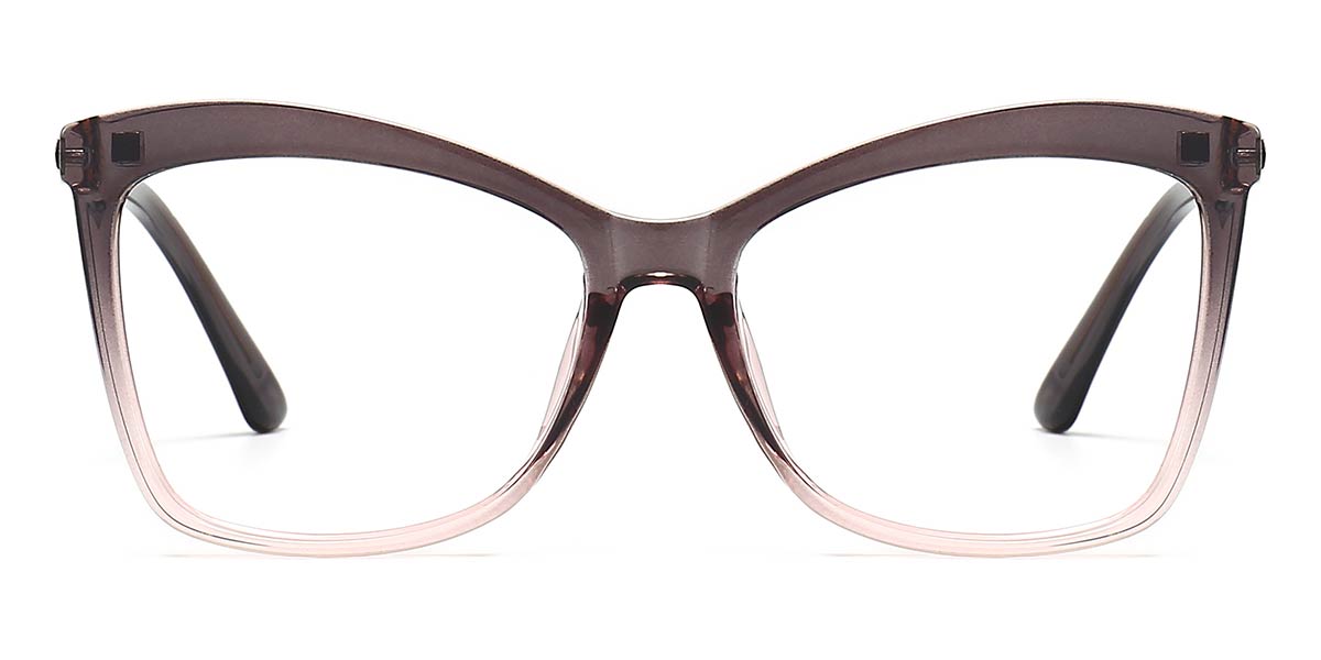Grey Pink Brooklyn - Cat Eye Clip-On Sunglasses