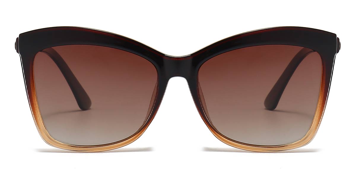 Tawny Clear - Cat eye Clip-On Sunglasses - Brooklyn