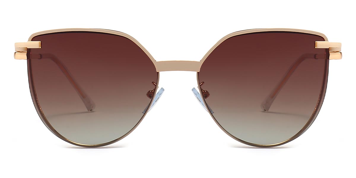 Beige Aubrey - Cat eye Clip-On Sunglasses