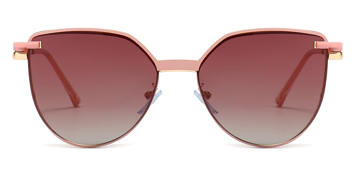 Pink - Cat eye Clip-On Sunglasses - Aubrey
