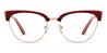 Red Kalindi - Oval Glasses