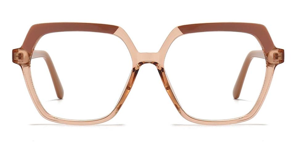 Orange Brown Jasper - Square Glasses
