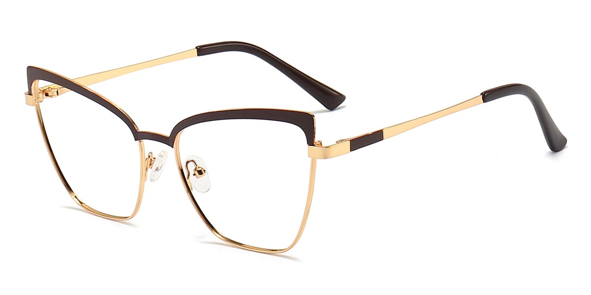 Brown - Cat eye Glasses - Gia
