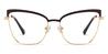 Gold Brown Gia - Cat Eye Glasses
