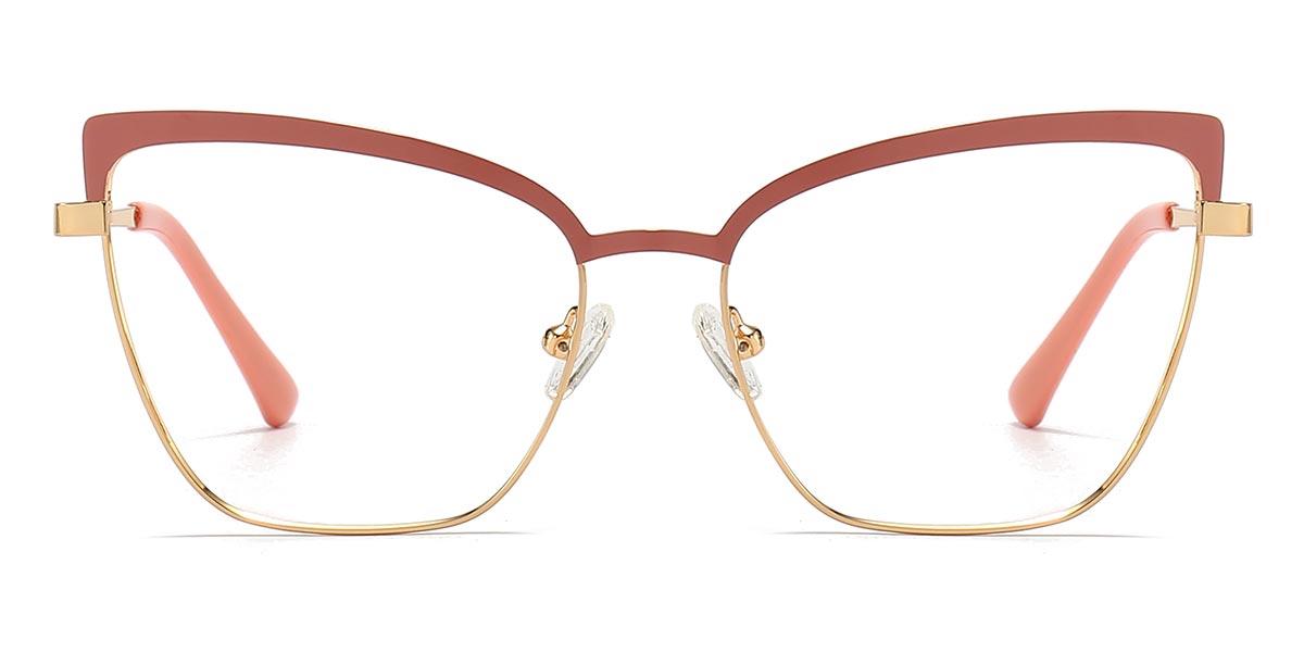 Gold Pink Gia - Cat Eye Glasses