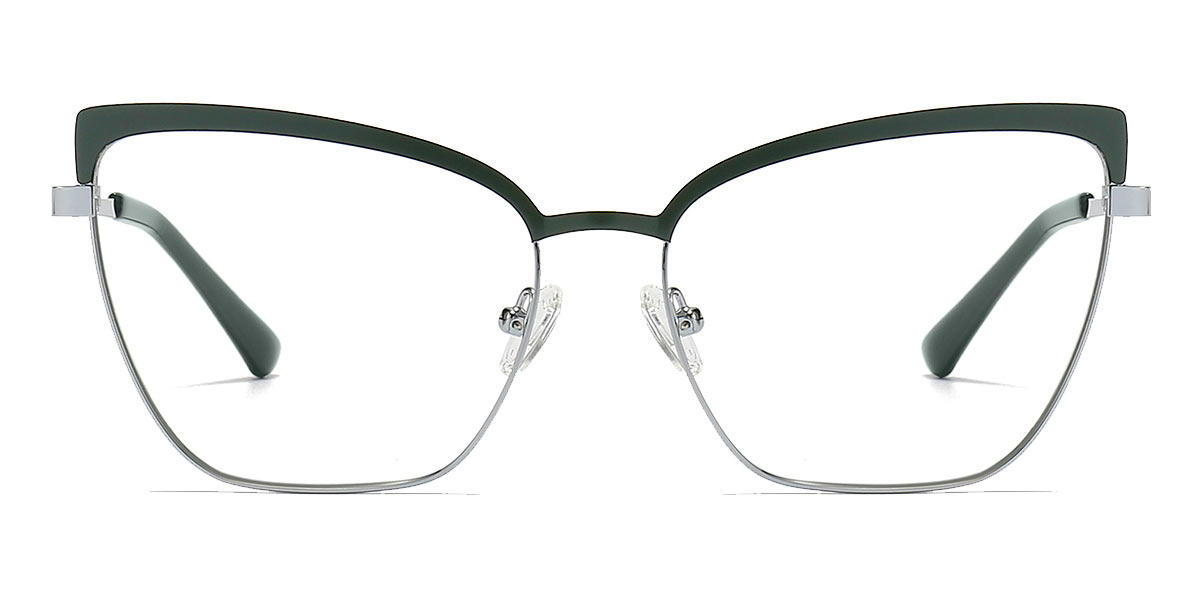 Silver Green Gia - Cat Eye Glasses