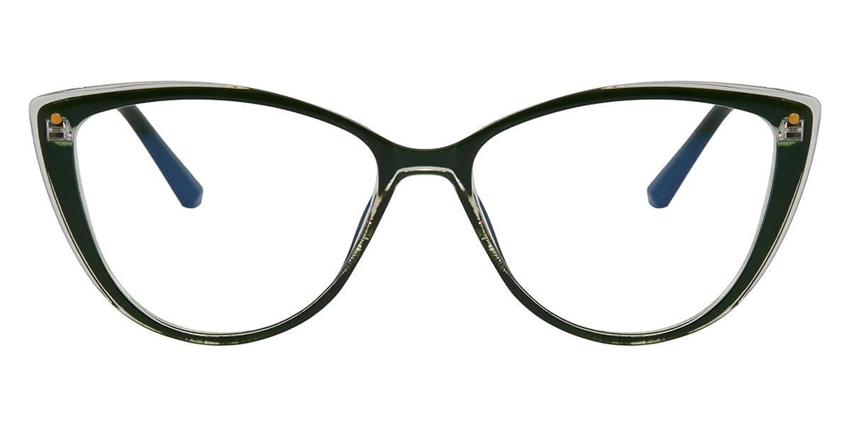 Dark Green - Cat eye Glasses - Nash