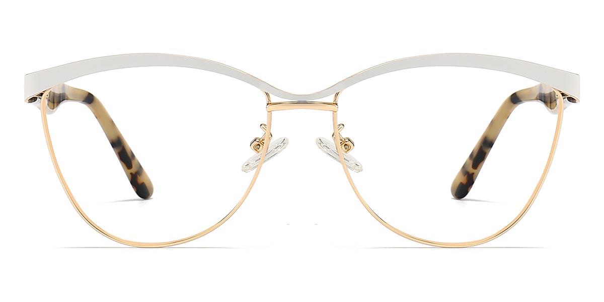 White Elias - Oval Glasses