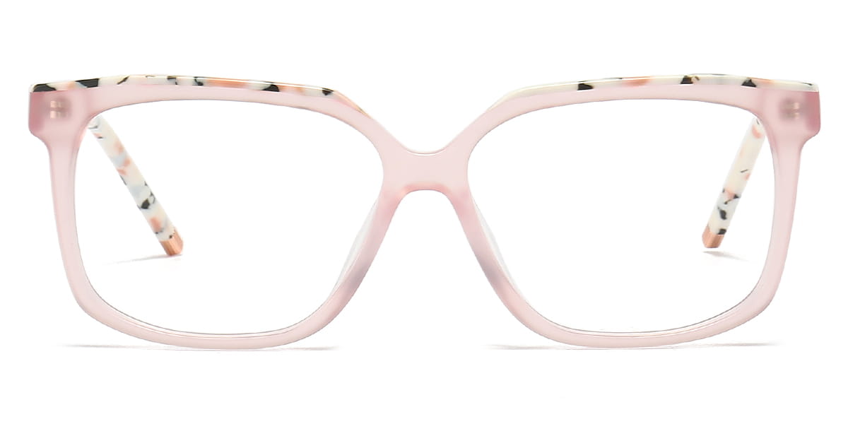 Pink - Rectangle Glasses - Leila