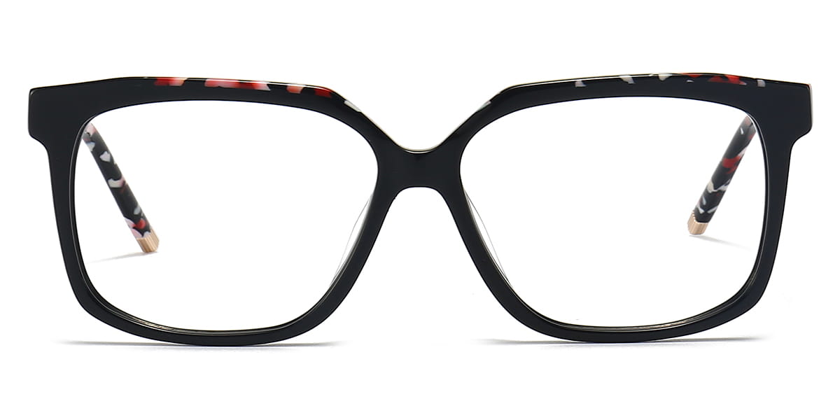 Black - Rectangle Glasses - Leila