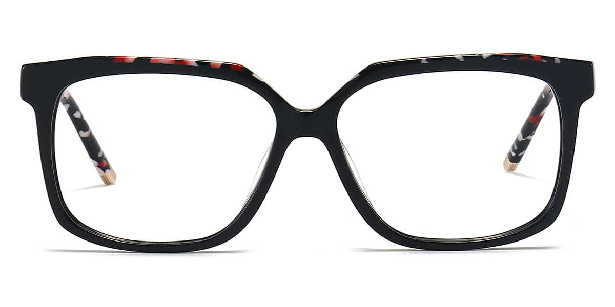Black Leila - Rectangle Glasses