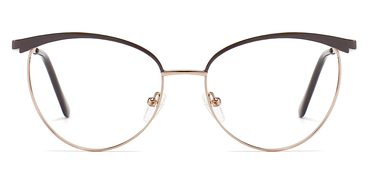 Brown - Oval Glasses - Nina