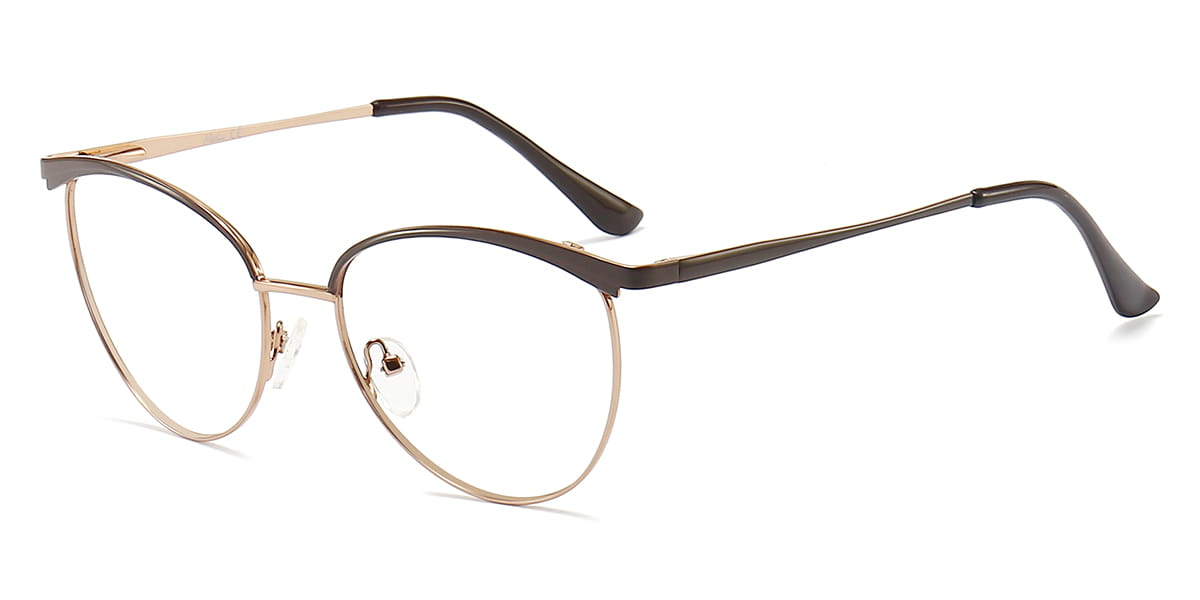 Brown - Oval Glasses - Nina