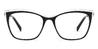 Black Clear Joshua - Cat Eye Glasses