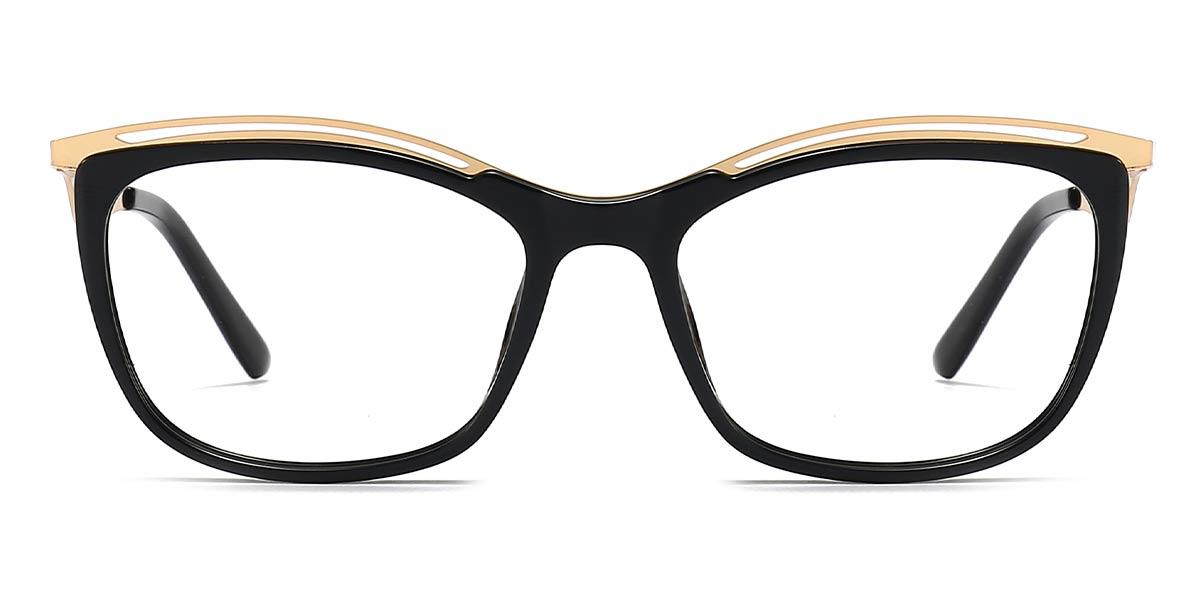 Black Gold Sophie - Rectangle Glasses