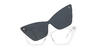 Clear Tessa - Cat Eye Clip-On Sunglasses