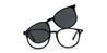 Black River - Oval Clip-On Sunglasses