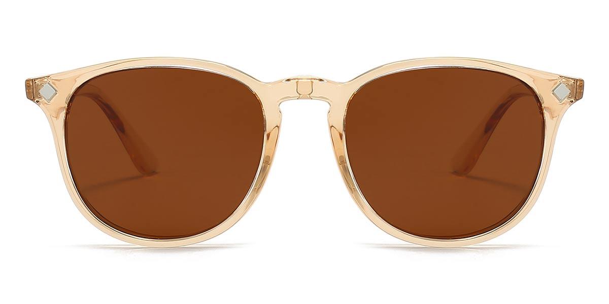 Champagne River - Oval Clip-On Sunglasses