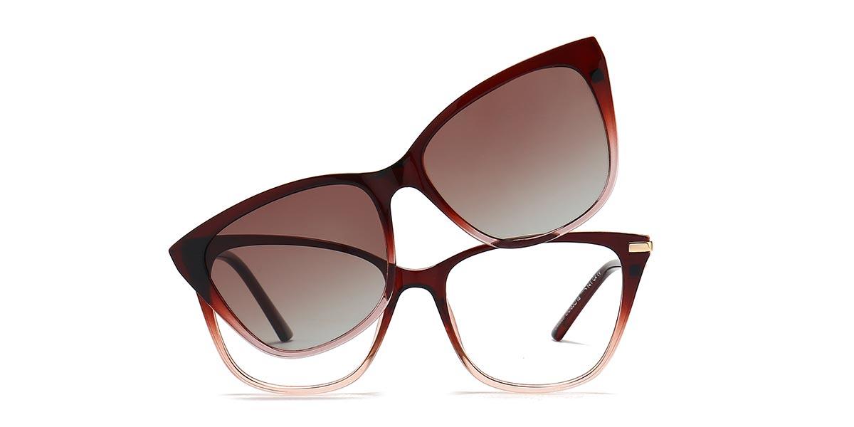 Gradient Brown Ronan - Square Glasses