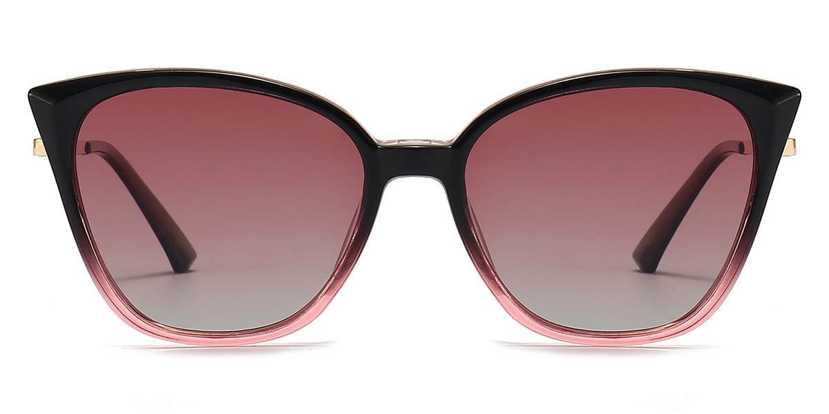 Grey Pink Kyrie Glasses - Cat Eye Clip-On Sunglasses