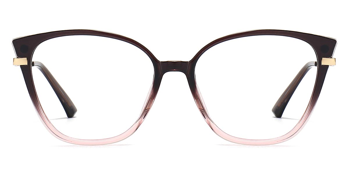 Grey Pink Kyrie Glasses - Cat Eye Clip-On Sunglasses