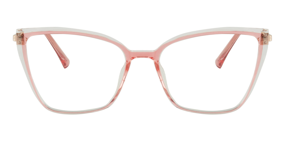 Pink Clear - Cat eye Glasses - Hope