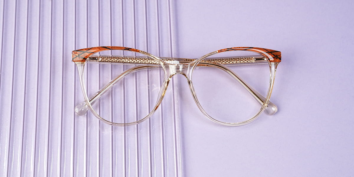 Orange - Oval Glasses - Elizaveta