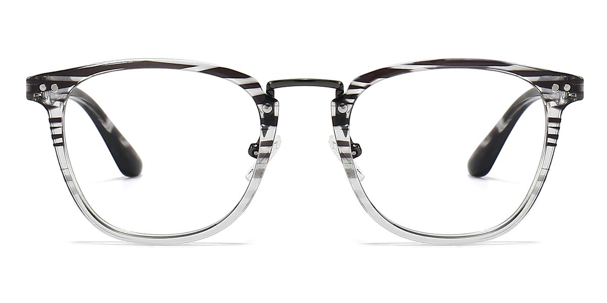 Grey Woodgrain - Square Glasses - Yara