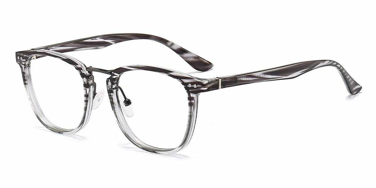 Grey Woodgrain Yara - Square Glasses