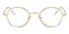 Gold Clear Alaya - Oval Glasses