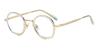 Gold Clear Alaya - Oval Glasses