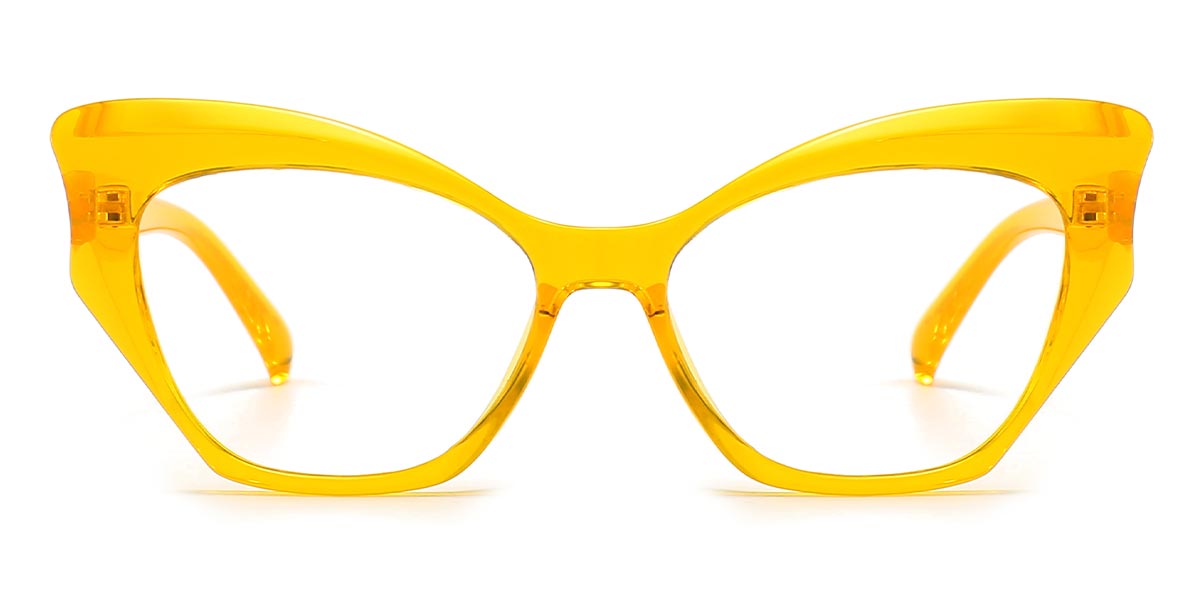 Yellow - Cat eye Glasses - Abigail