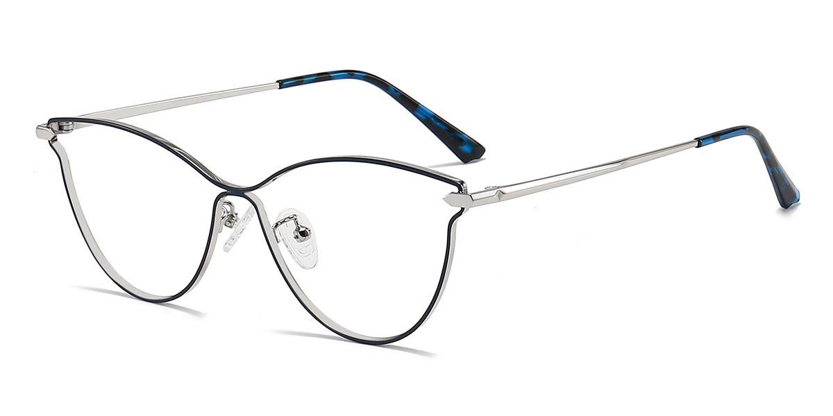 Blue - Cat eye Glasses - Hana
