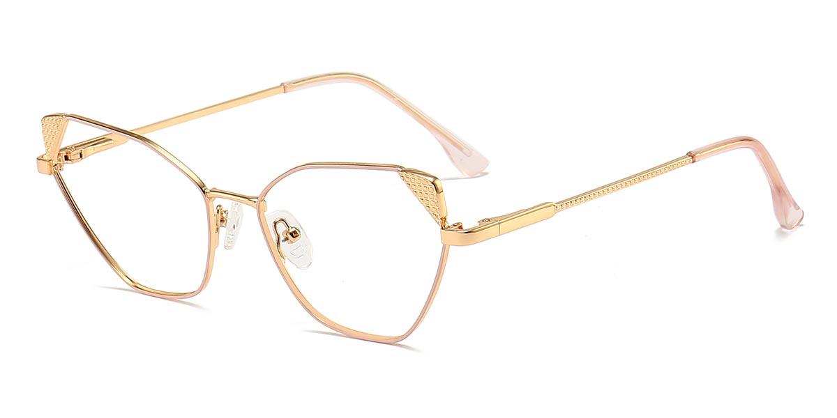 Gold Pink Kyle - Cat Eye Glasses