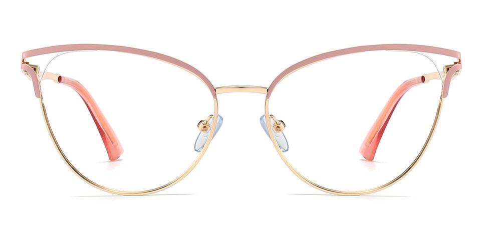 Gold Pink Emmy - Cat Eye Glasses